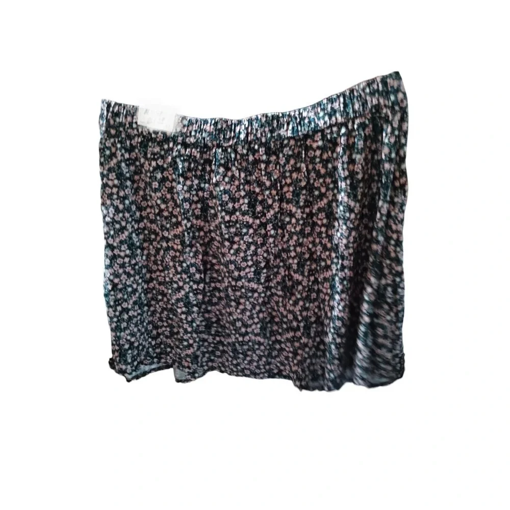Maurices High Rise Skirt Floral Black NWT XL